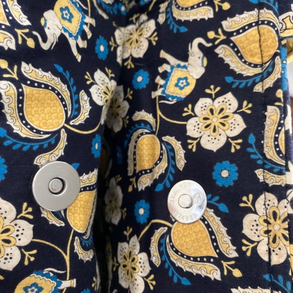 VERA BRADLEY LARGE TOTE ELLIE BLUE RARE FIND RETIRED ELEPHANT - Picture 4 of 7